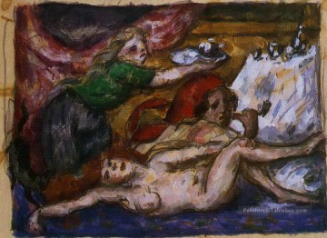 Nu œuvres - Le punch au rhum Paul Cézanne Nu impressionniste